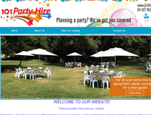 Tablet Screenshot of 101partyhire.co.za